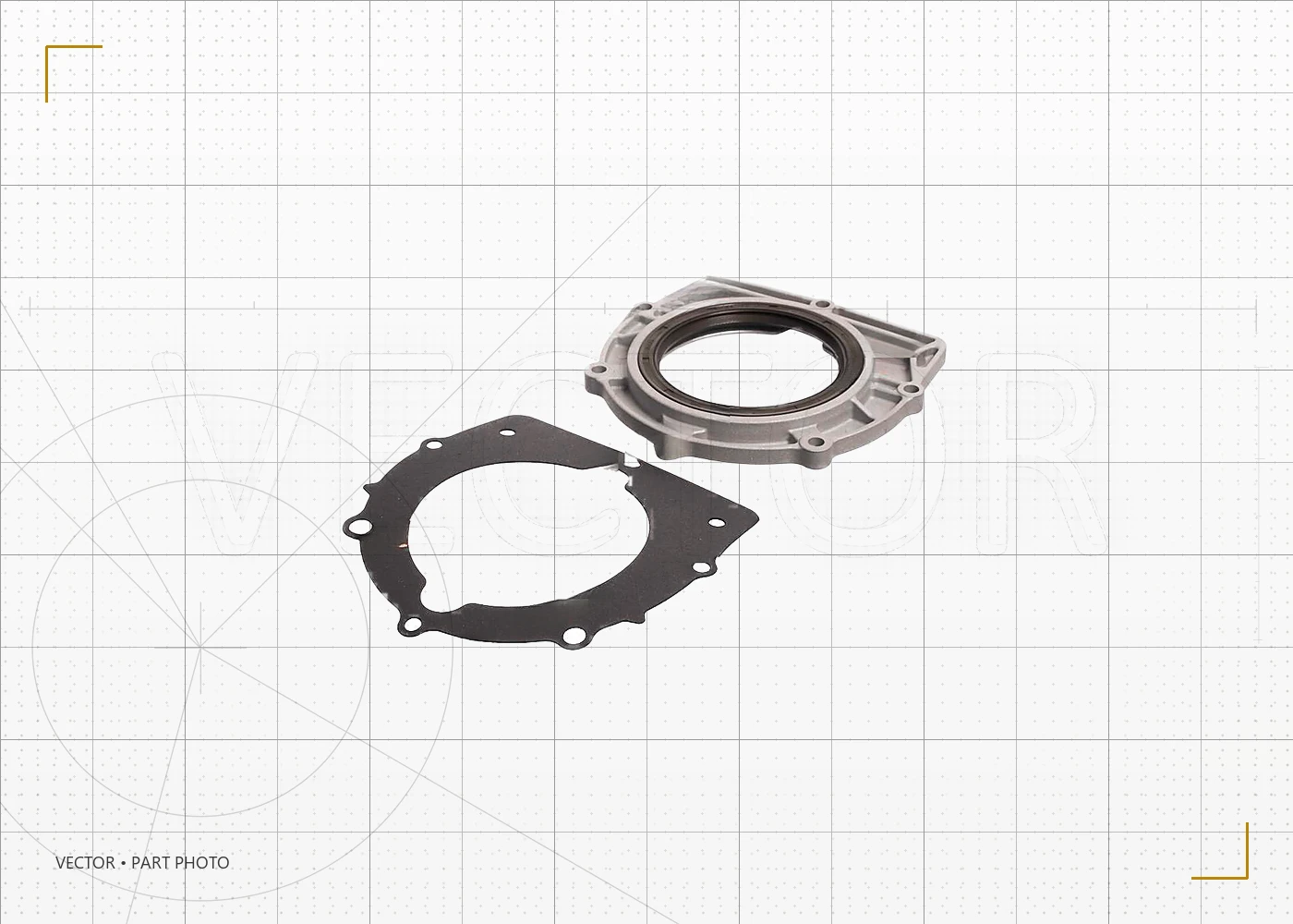 Сальник коленвала в сборе (зад.) JCB 333/H5176 — Автозапчасти для спец техники Веткор