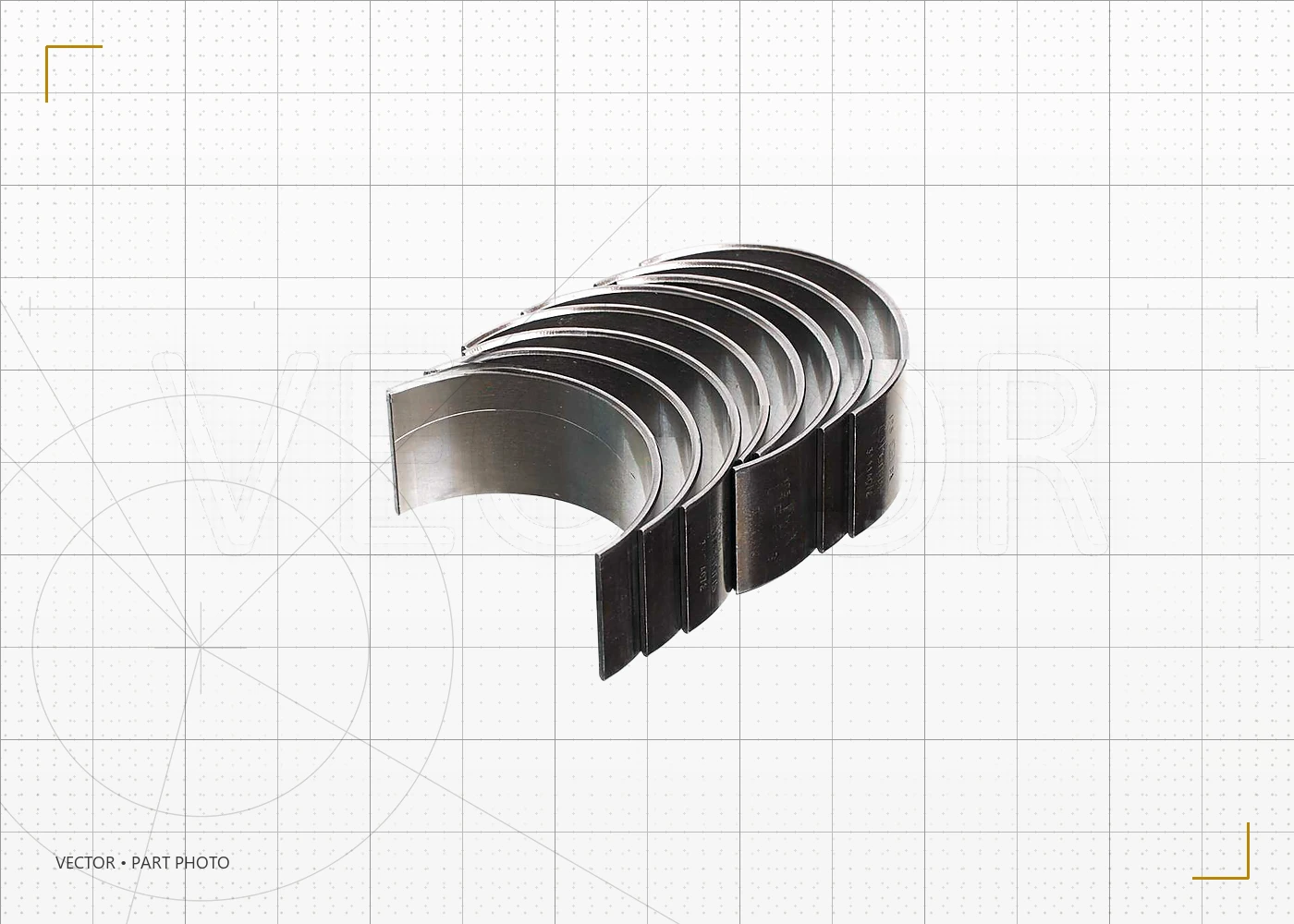 Вкладыши шатунные +0,25 JCB 332/G8430 — Автозапчасти для спец техники Веткор