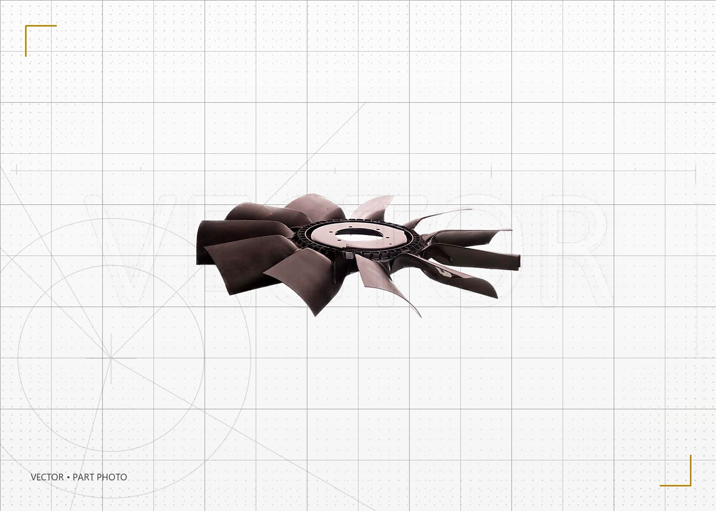 Крыльчатка вентилятора ( 11 лопастей, D=850 мм.) JCB 333/J3588 — Автозапчасти для спец техники Веткор